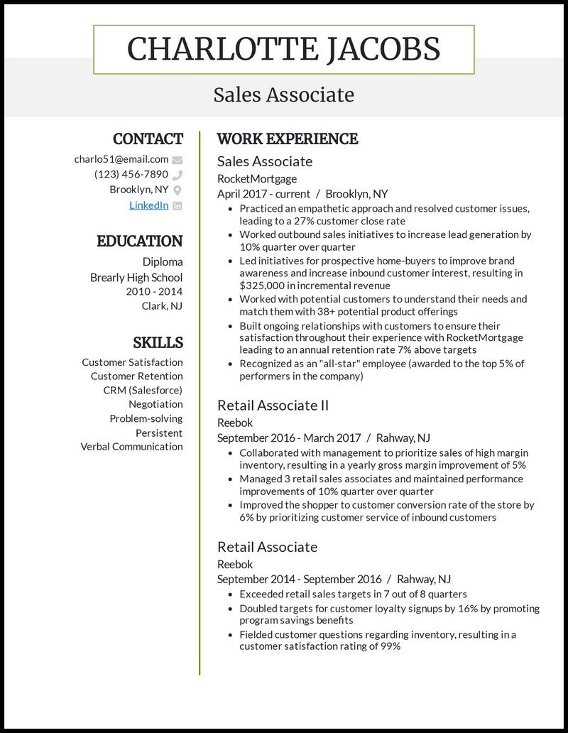 5 Sales Associate Resume Examples For 2023