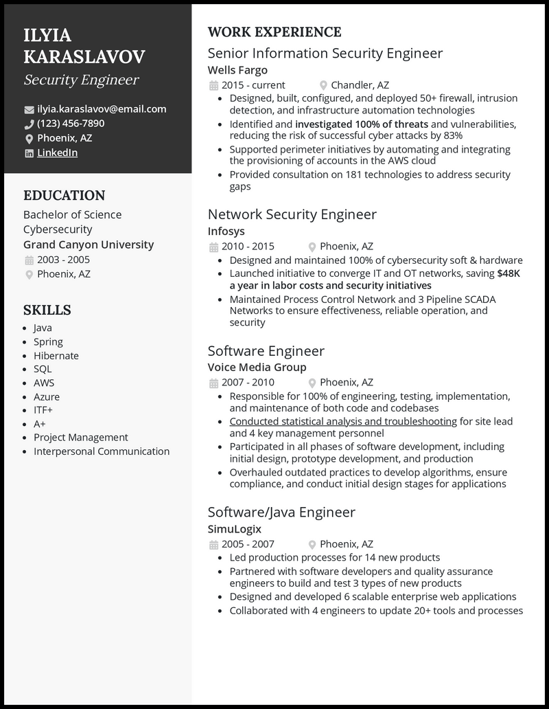 3 Security Engineer Resume Examples For 2023