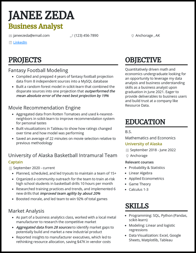 3 College Student No Experience Resume Examples in 2023