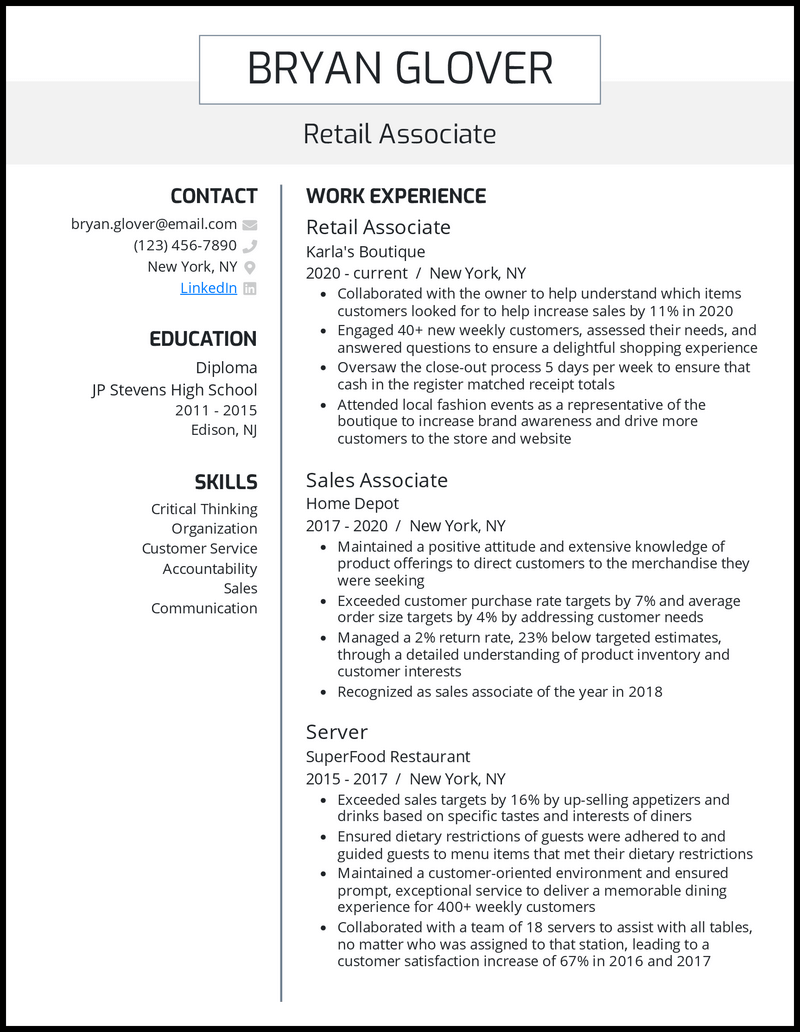 5 Retail Resume Examples Built for 2023