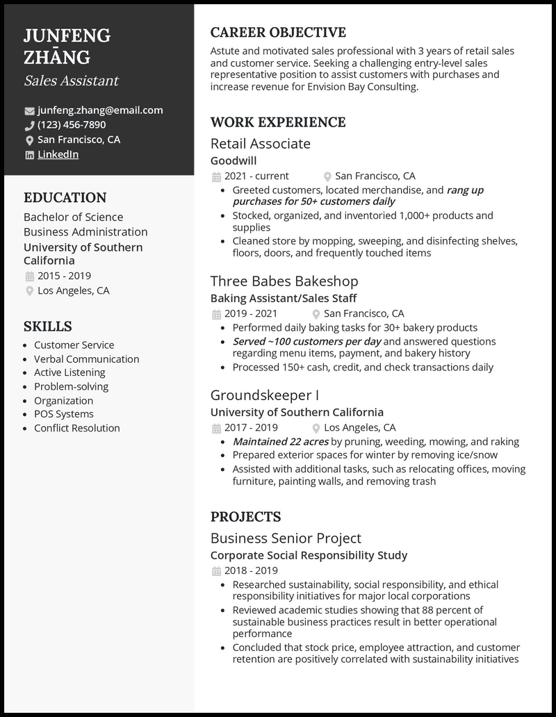 3 Sales Assistant Resume Examples For 2023