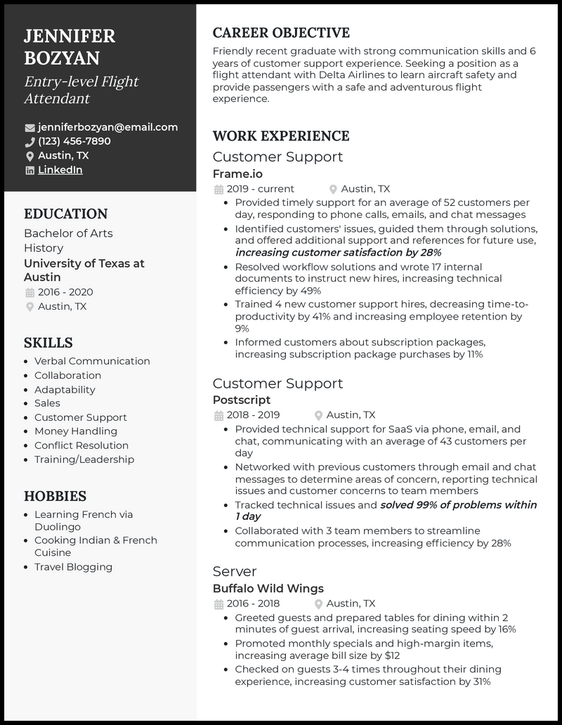 3-entry-level-flight-attendant-resume-examples-for-2023